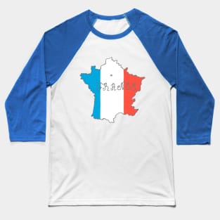 France flag Baseball T-Shirt